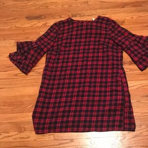 Flannel mini dress. Xl